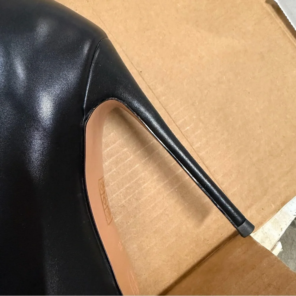 FEMME Los Angeles Mariel Black Leather Boots 2 way high heels knee Revolve 8 - Picture 9 of 12